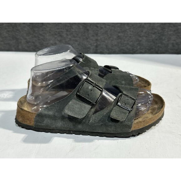 Birkenstock Shoes - Birkenstock Betula Arizona Sandal Women Dark Grey Suede Leather  Size 38 Narrow